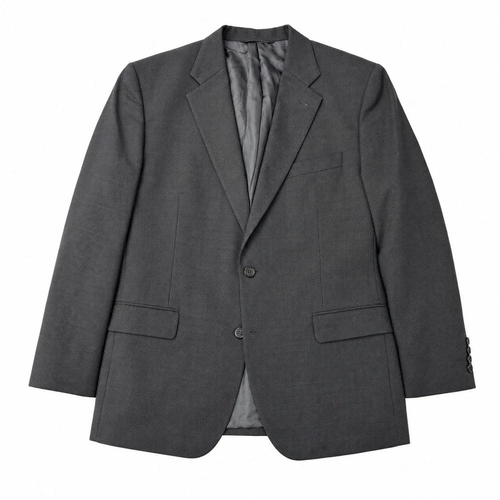Brooks Brothers Makers Brooksease Mens 44 Short Gray Wool Blazer Sport Coat USA